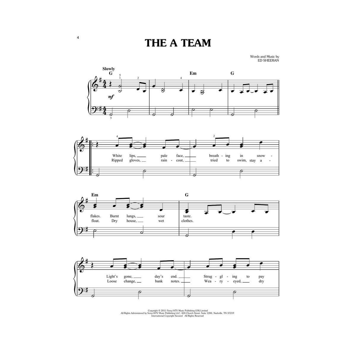 First 50 acoustic songs pianoforte