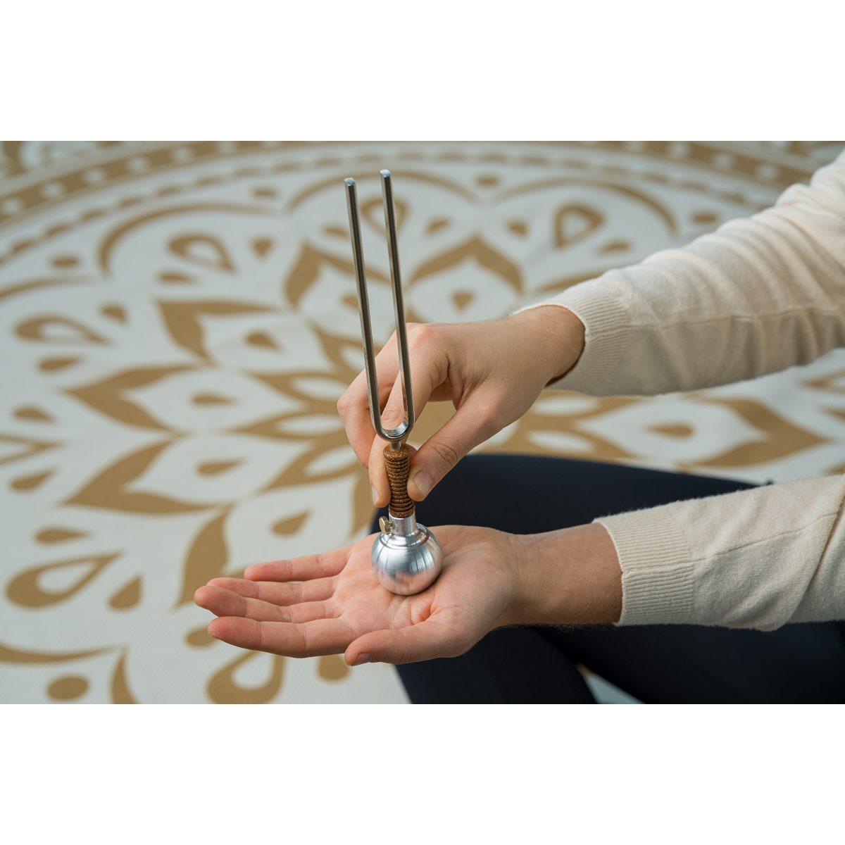 SONIC ENERGY VF-RL Piede vibrante per diapason rotondo grande 98 gr argento