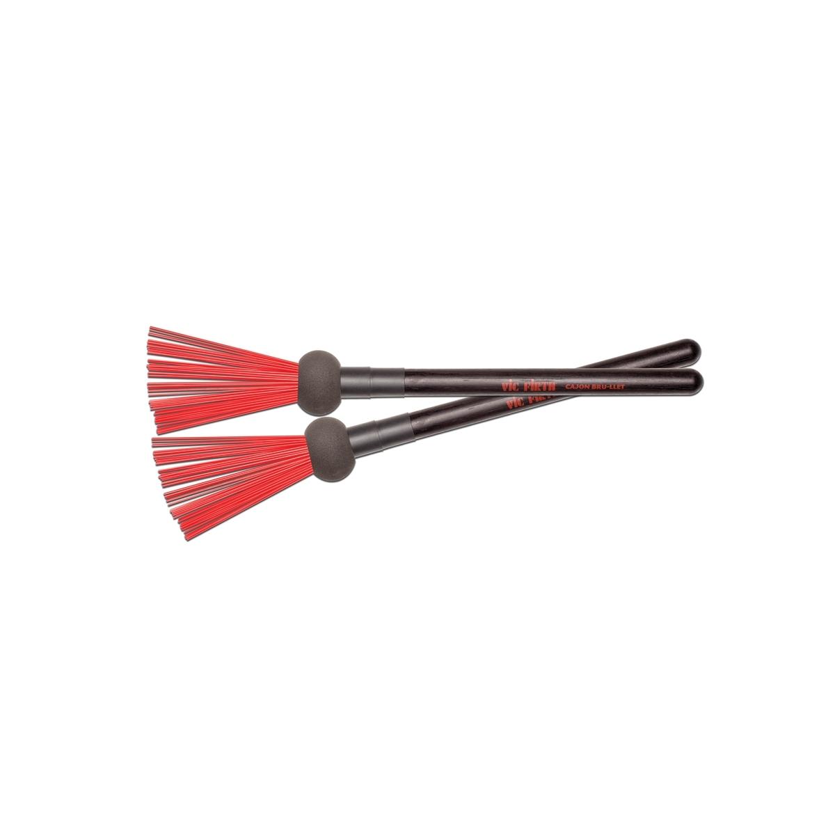 Vic firth cb1 cajon bru-llet coppia di mallett / spazzole per cajon