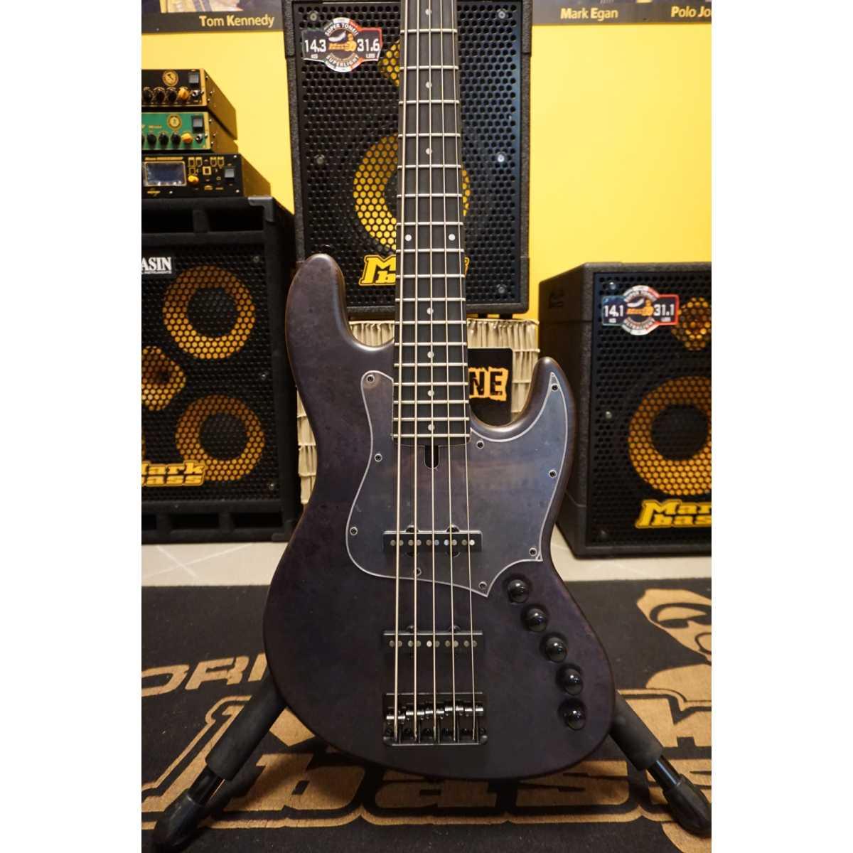Maruszczyk elwood 5a custom black burst sn 230261 basso elettrico 5 corde
