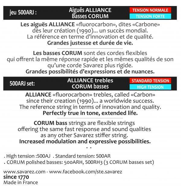 Savarez alliance corum 500arj set corde chitarra classica