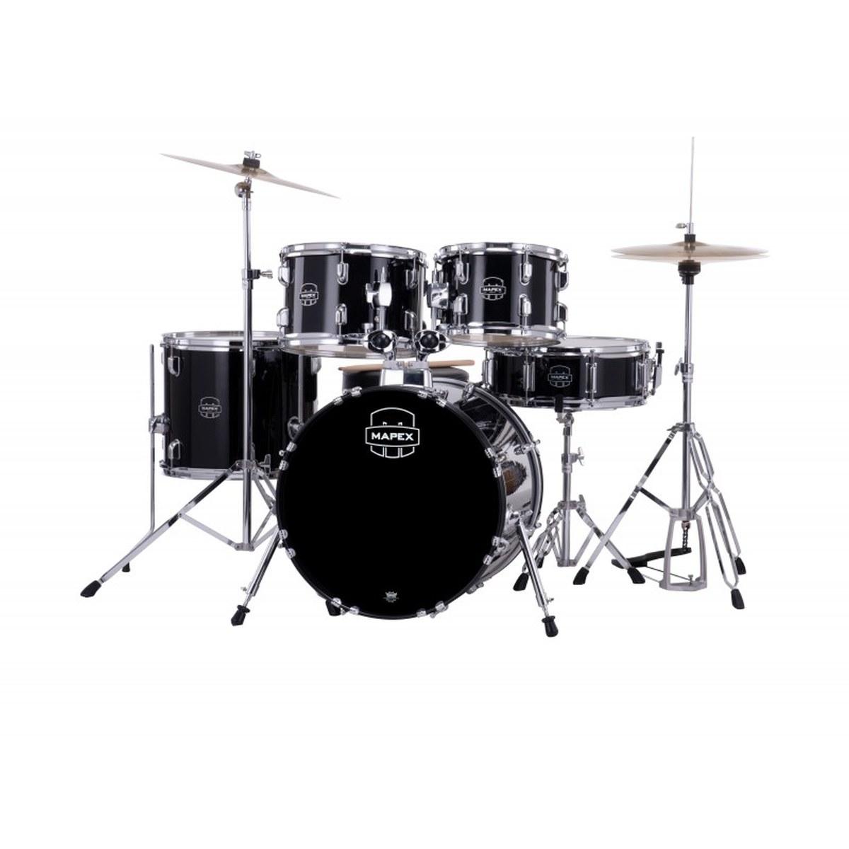 MAPEX CM5844FTCDK COMET STUDENT 5 PEZZI DARK BLACK CON PIATTI 18"