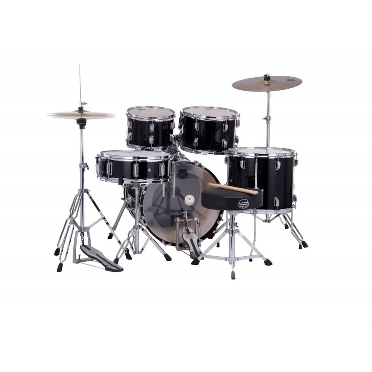 MAPEX CM5844FTCDK COMET STUDENT 5 PEZZI DARK BLACK CON PIATTI 18"