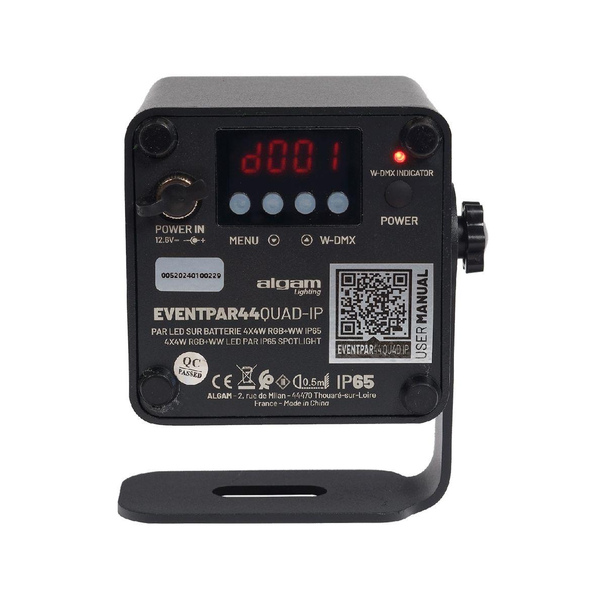 ALGAM LIGHTING EVENTPAR 44-QUAD-IP Par LED 4x4W IP65 a Batteria