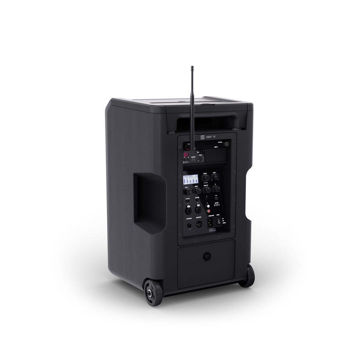 LD SYSTEMS ANNY 10 HHD B6 - Altoparlante PA Bluetooth da 10" con batteria ricaricabile, mixer e 1 radiomicrofono