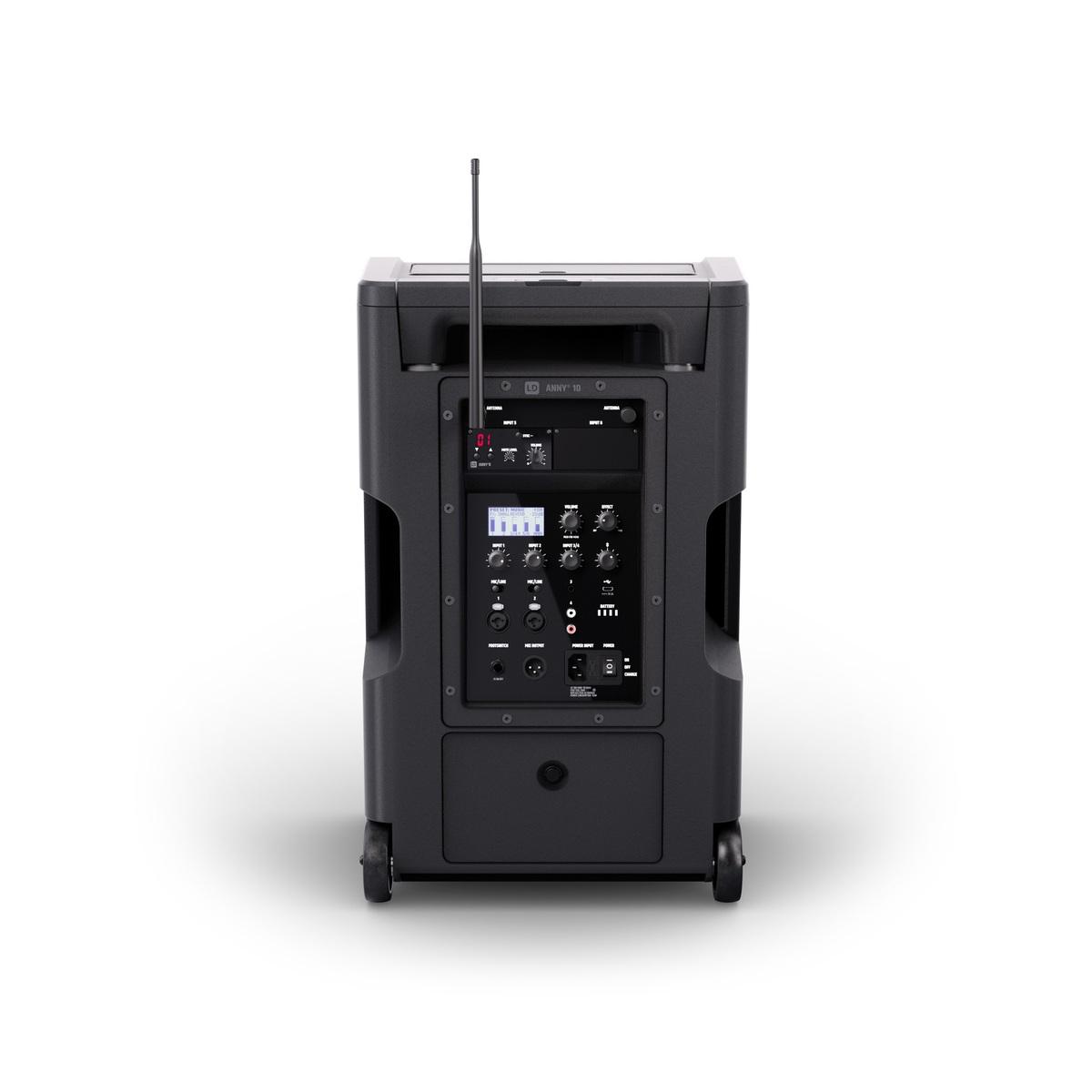 LD SYSTEMS ANNY 10 HHD B6 - Altoparlante PA Bluetooth da 10" con batteria ricaricabile, mixer e 1 radiomicrofono