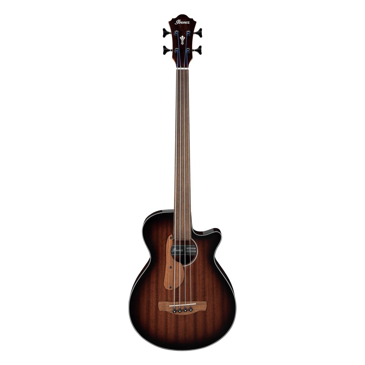 Ibanez aegb24fe mhs fretless mahogany sunburst basso acustico 4 corde