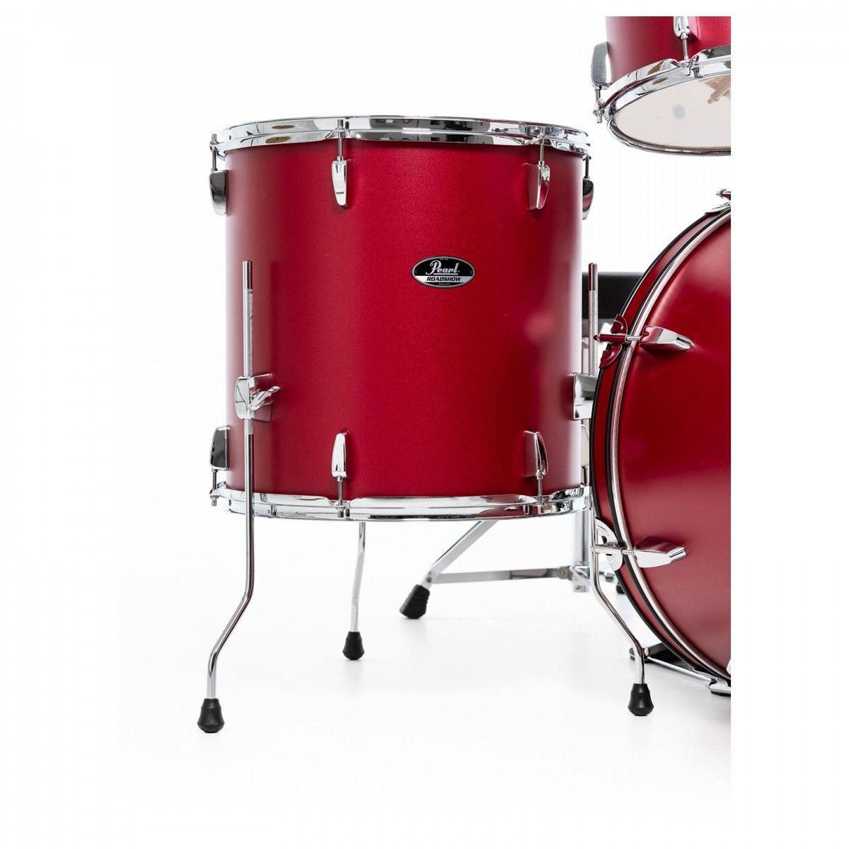 PEARL RS525SBC/C747 ROADSHOW PLUS MATTE RED BATTERIA ACUSTICA CASSA 22" COMPLETA DI PIATTI SABIAN