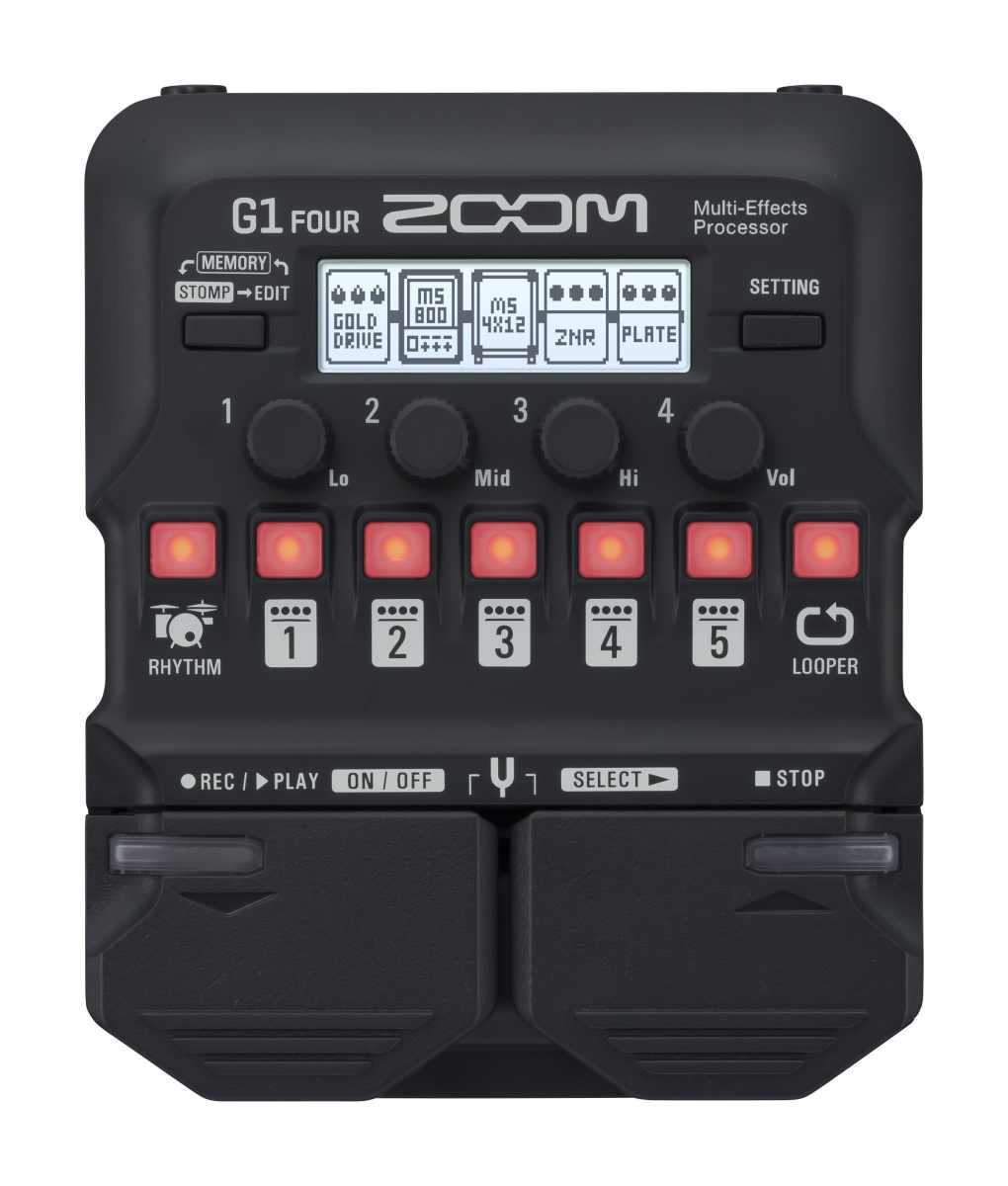 ZOOM G1 FOUR - pedaliera multieffetto, amp-simulator per chitarra