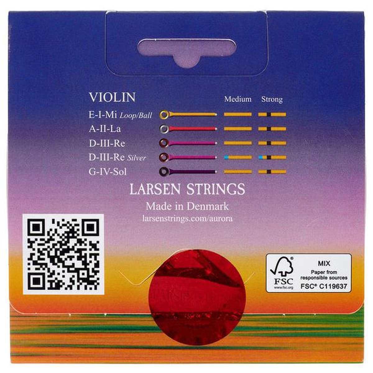 Larsen Aurora Corde per violino Muta 3/4 Medium