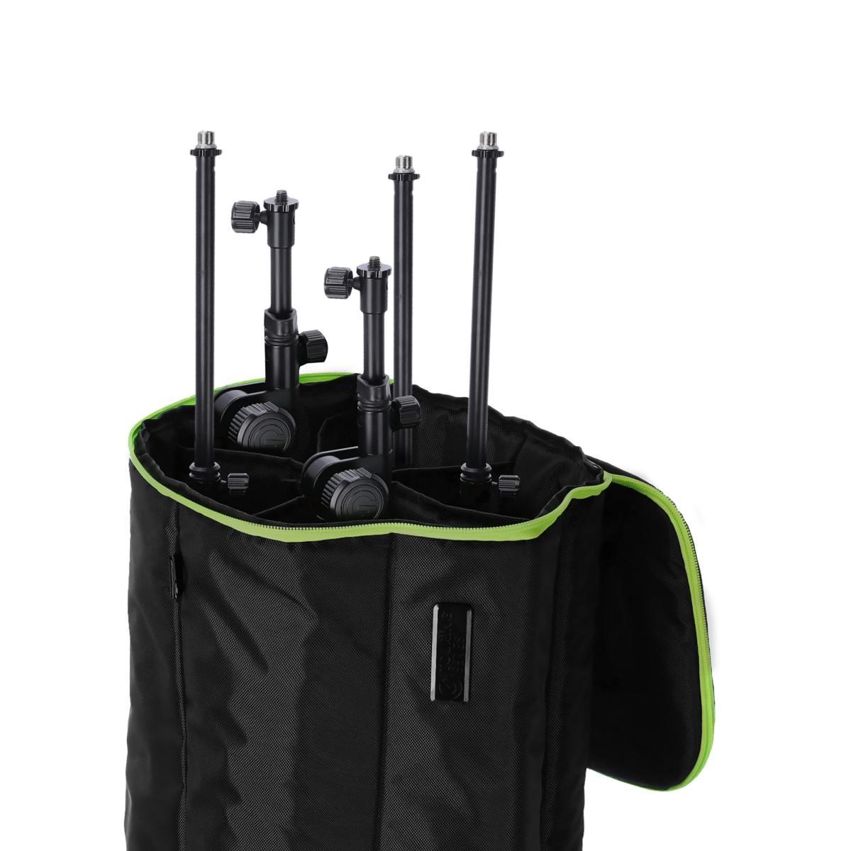 GRAVITY TBG MS 6 B - Borsone Touring con capienza di 6 aste microfoniche, dotato di ruote