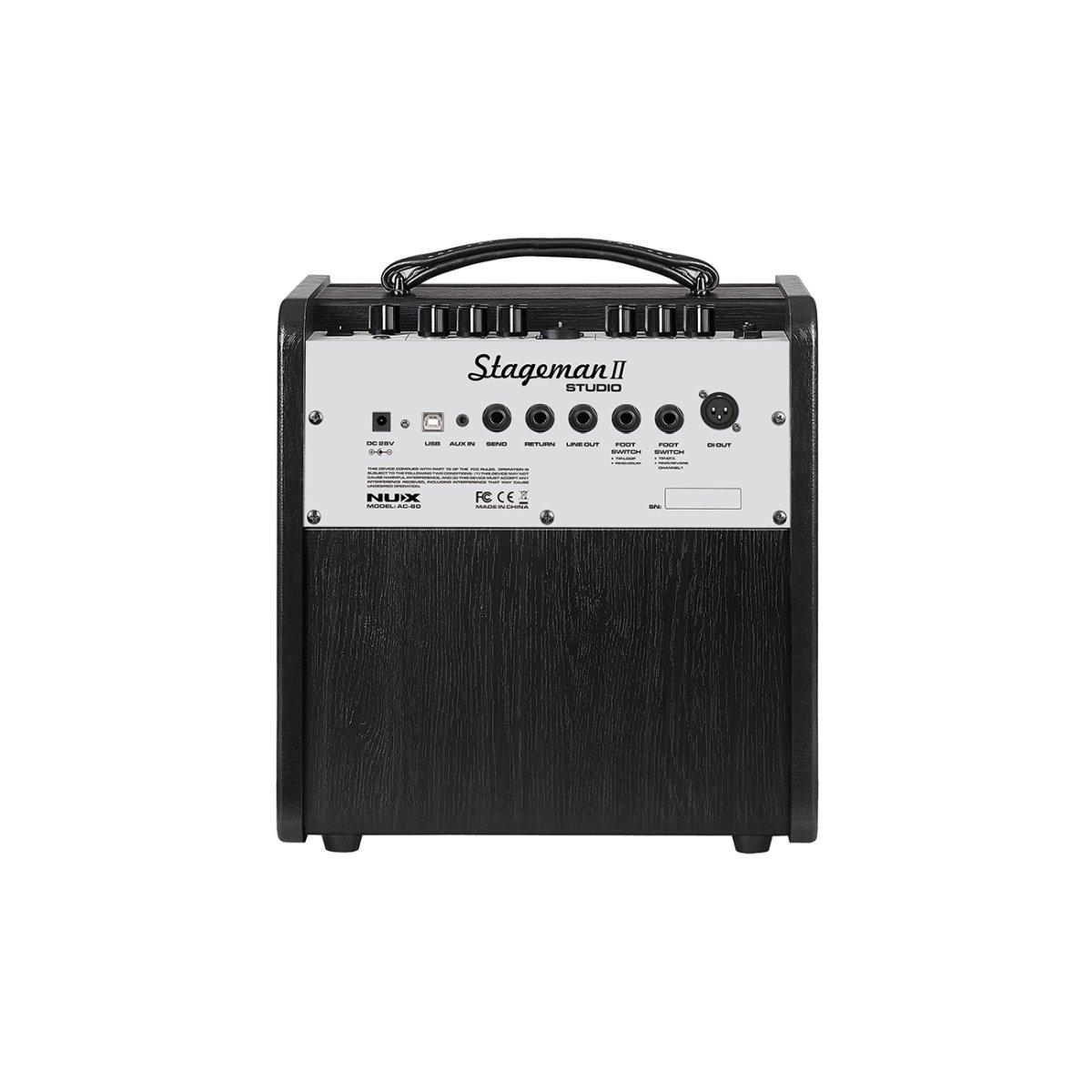 NUX AC60 Stageman II Studio AMPLIFICATORE PER CHITARRA ACUSTICA CON DRUM & LOOP 60W