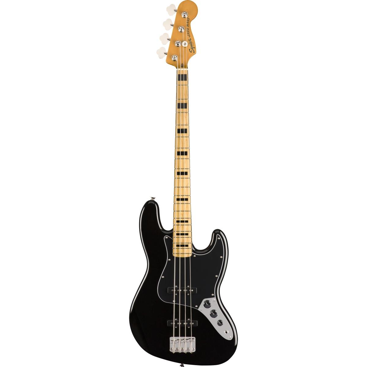 Fender classic vibes '70s jazz bass mn bpg black basso elettrico 4 corde
