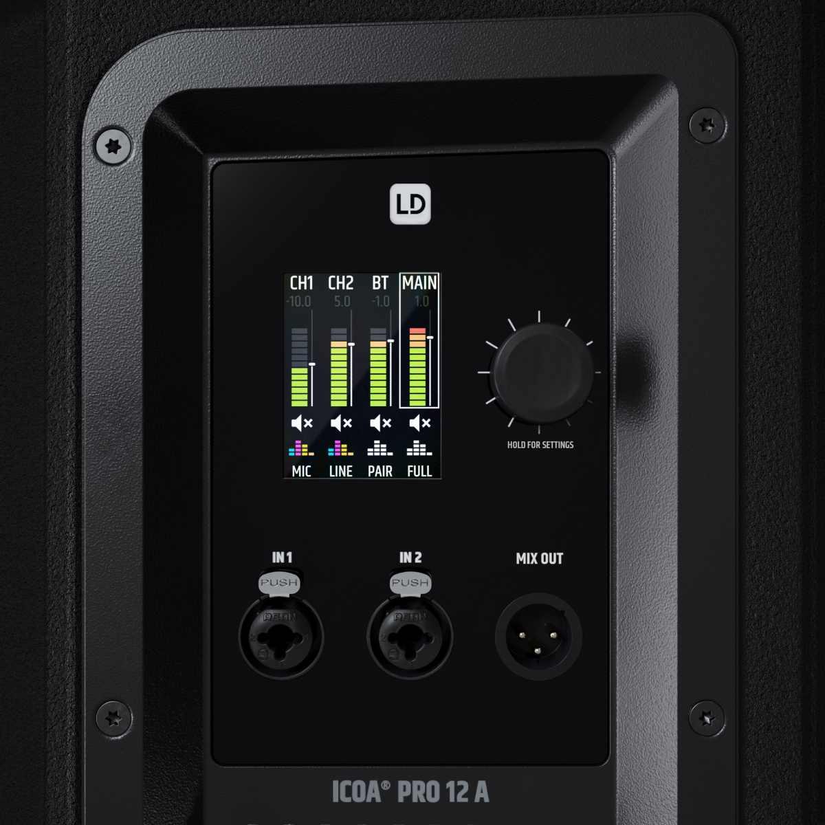 LD SYSTEMS ICOA PRO 12 A - Potente altoparlante PA coassiale attivo da 12" con Bluetooth e app