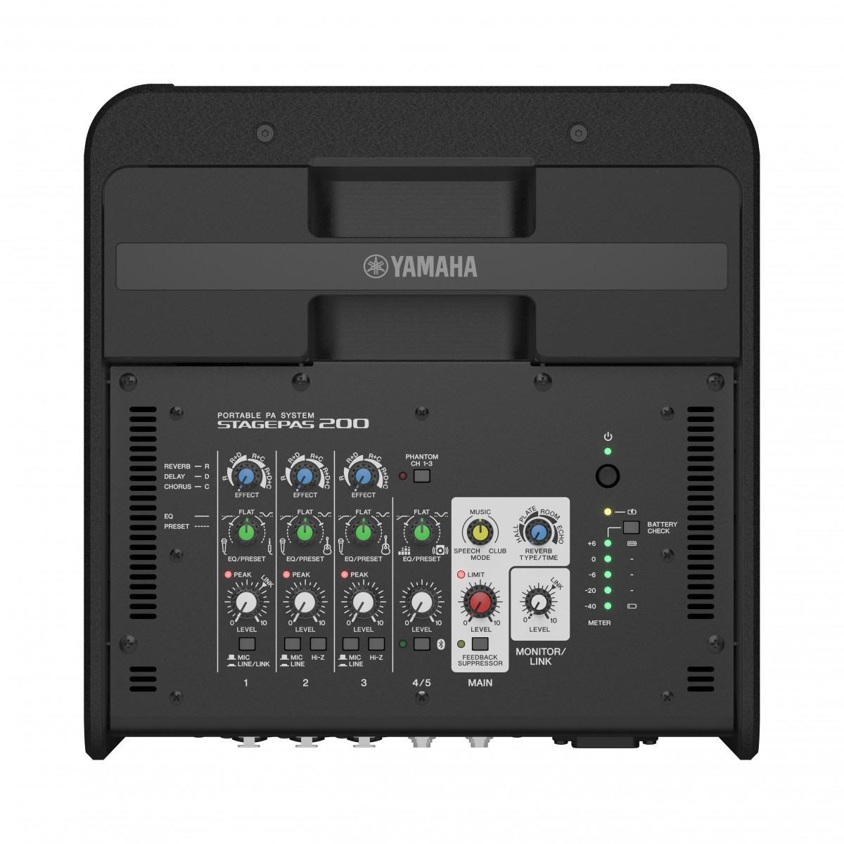 Yamaha stagepas200btr sistema pa portatile con mixer digitale 5 canali e batteria 180w