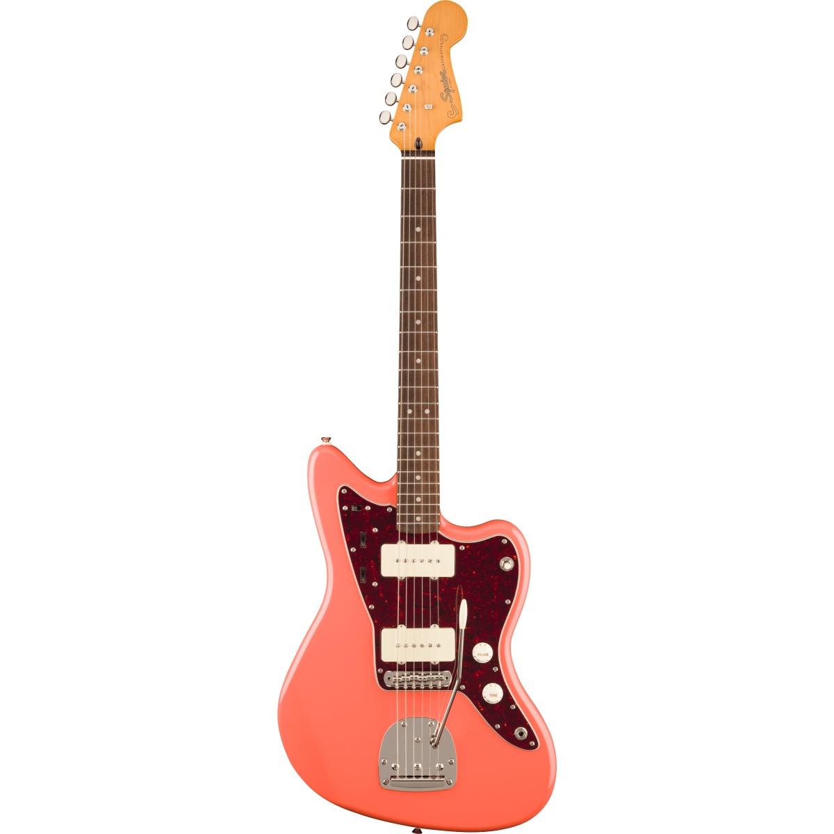 FENDER CLASSIC VIBE 60S JAZZMASTER LRL Tortoishell Pickguard Tahitian Coral  CHITARRA ELETTRICA