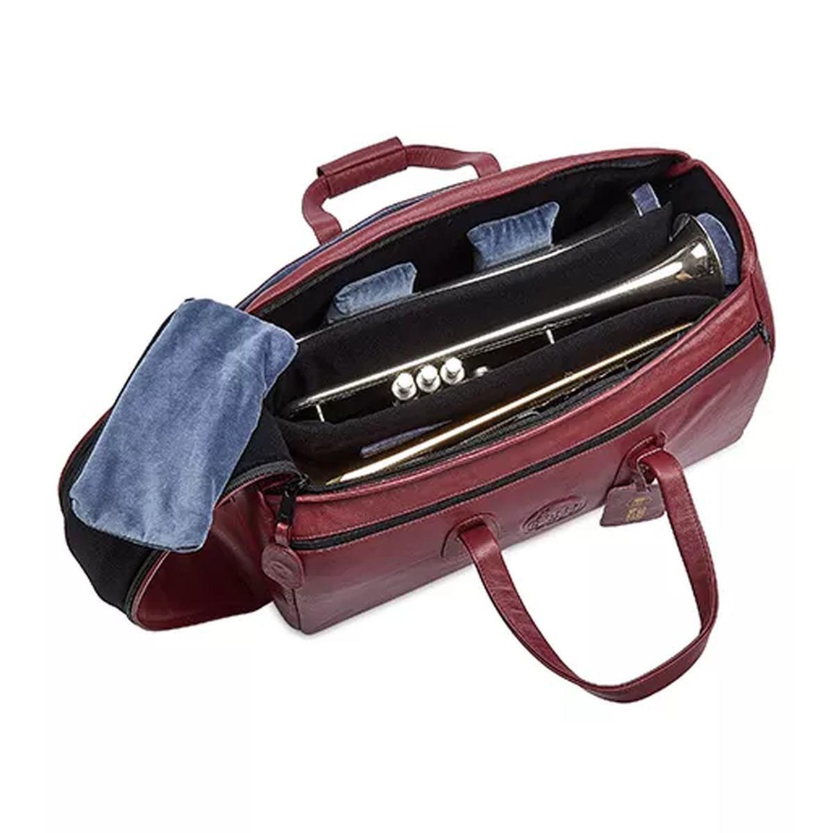 Gard 7 mly ultra burgundy custodia per 3 trombe in pelle