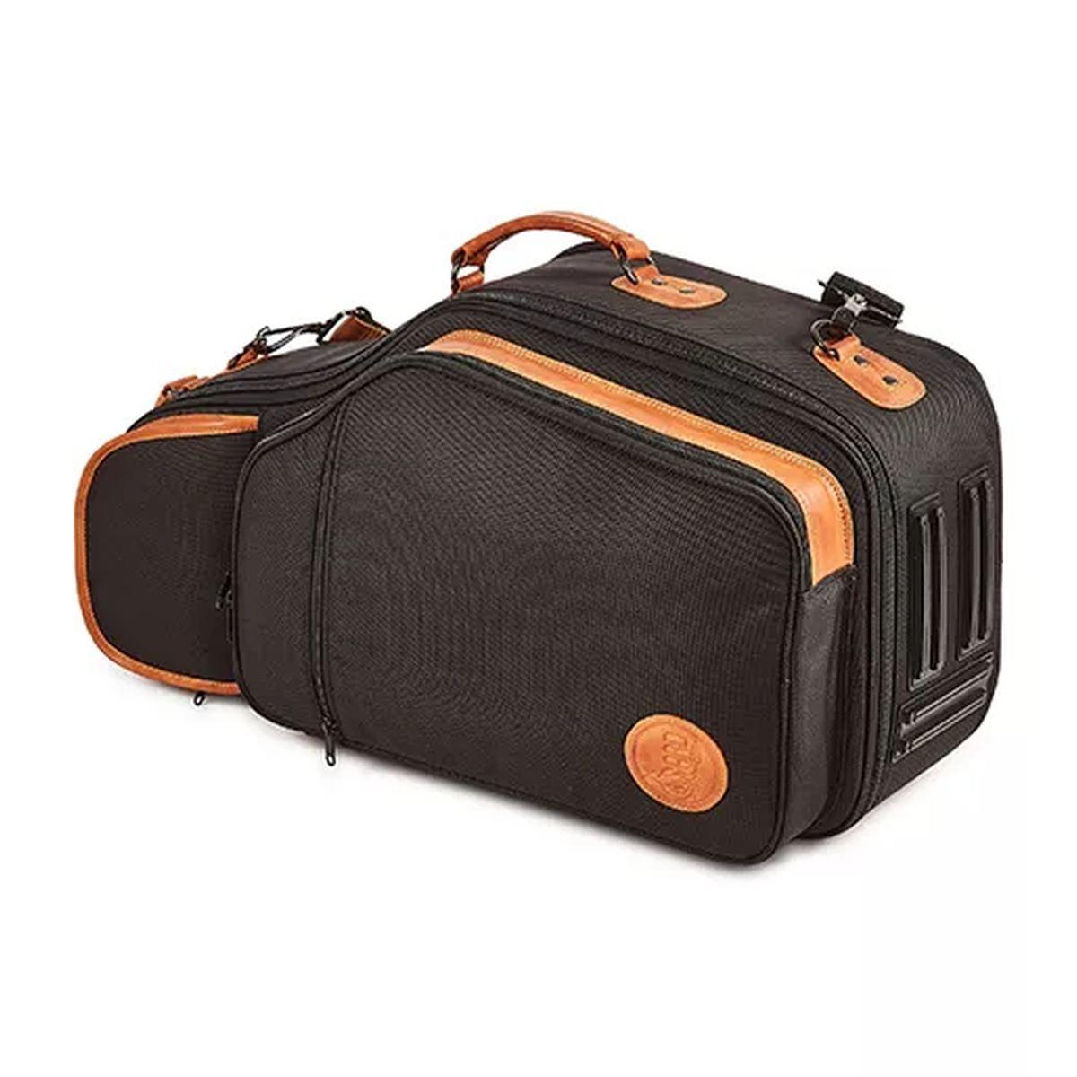 Gard 121 esk elite custodia doppia per sax alto e sax soprano nera con inserti marroni