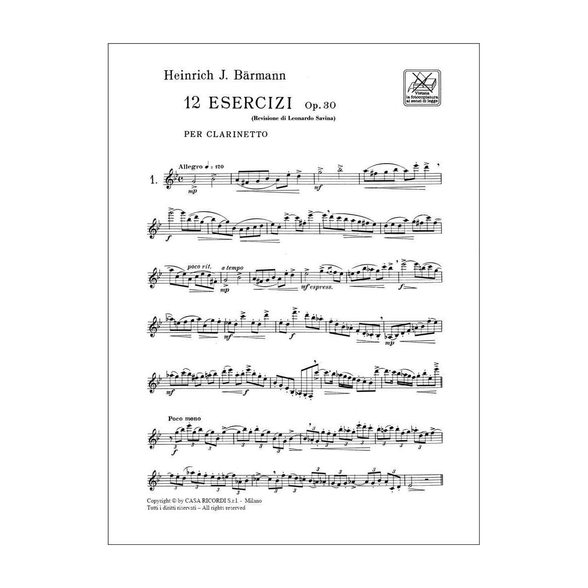 12 esercizi opera 30 heinrich joseph barmann 27