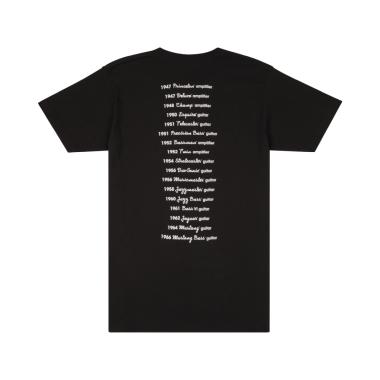 Fender t shirt logo date back tee black (l)