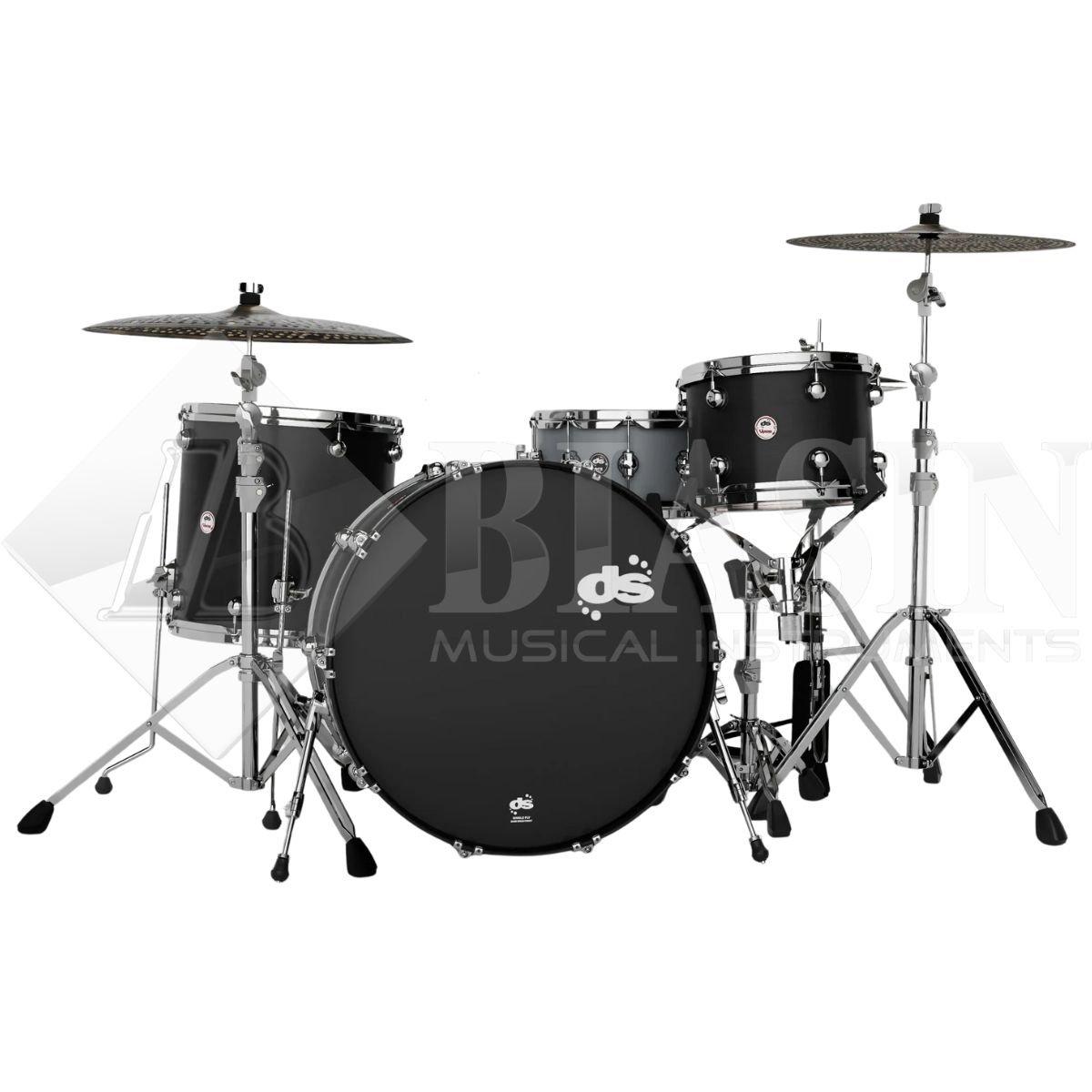 DS DRUM Venom Rock Kit Maple Shell Pack 3 pezzi Carbon Stain 24/13/16