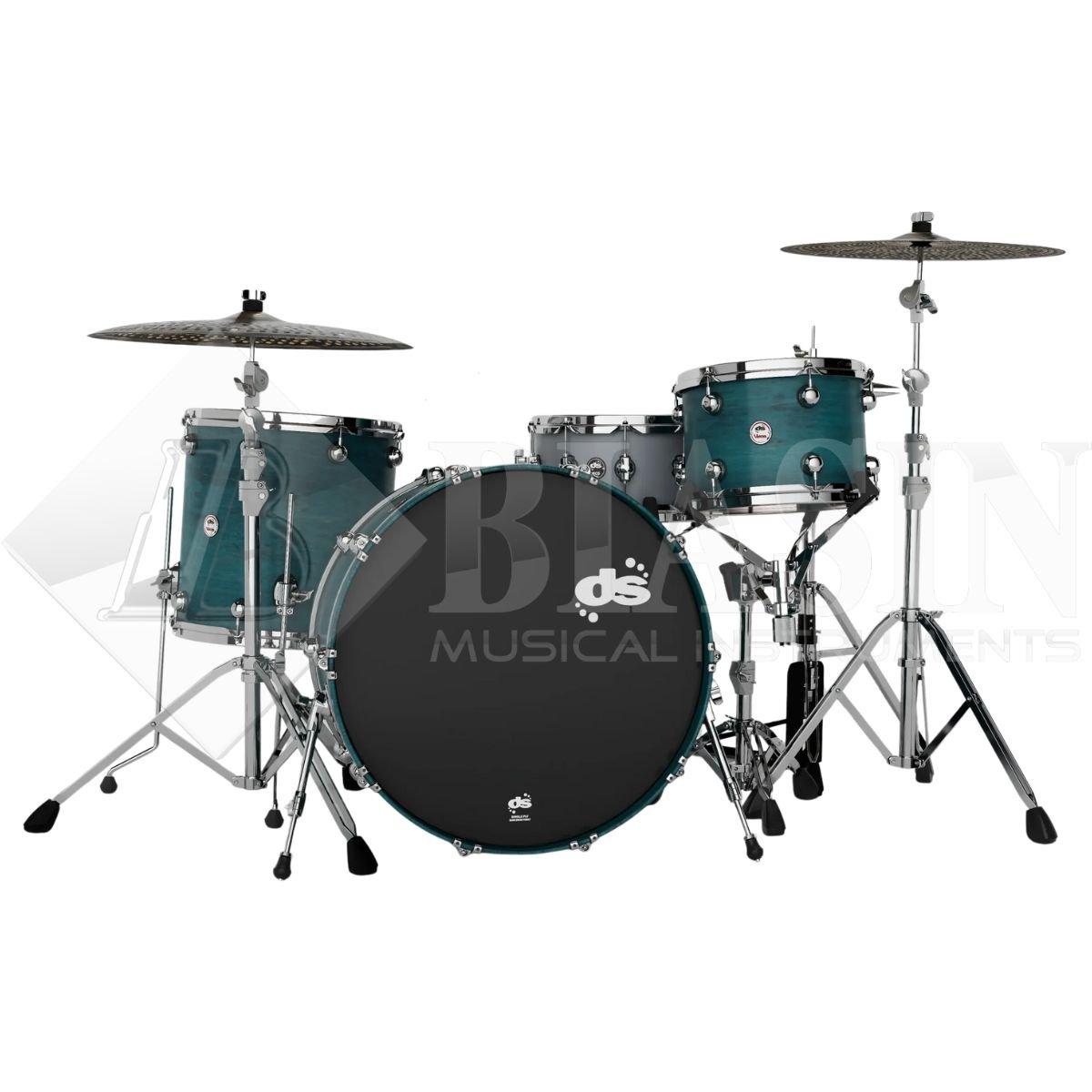 DS DRUM Venom Rock Kit Maple Shell Pack 3 pezzi Teal Stain 24/13/16