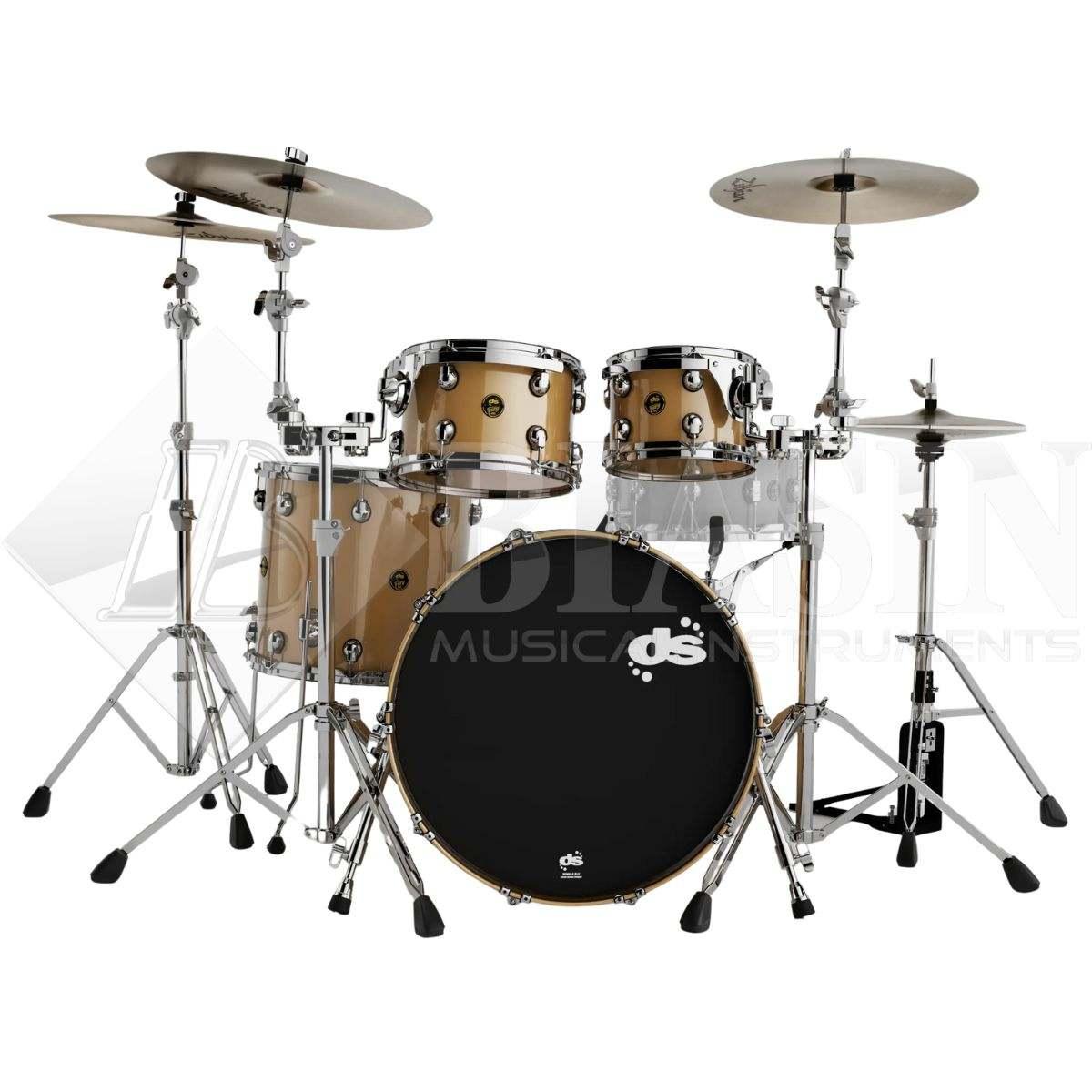 DS DRUM Fury Studio Kit Maple Shell Pack 4 pezzi Caramel Brass Lacquer 22/10/12/16