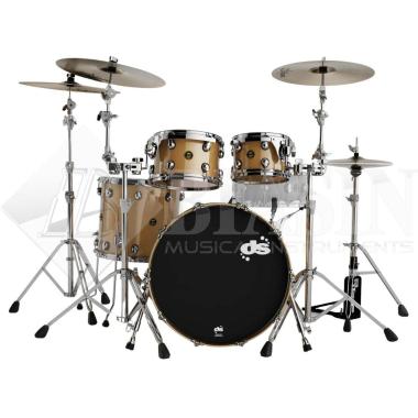 DS DRUM Fury Studio Kit Maple Shell Pack 4 pezzi Caramel Brass Lacquer 22/10/12/16