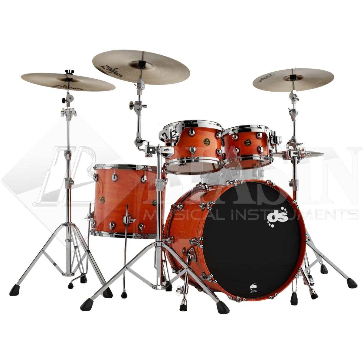 DS DRUM Fury Studio Kit Maple Shell Pack 4 pezzi Tangerine Lacquer 22/10/12/16