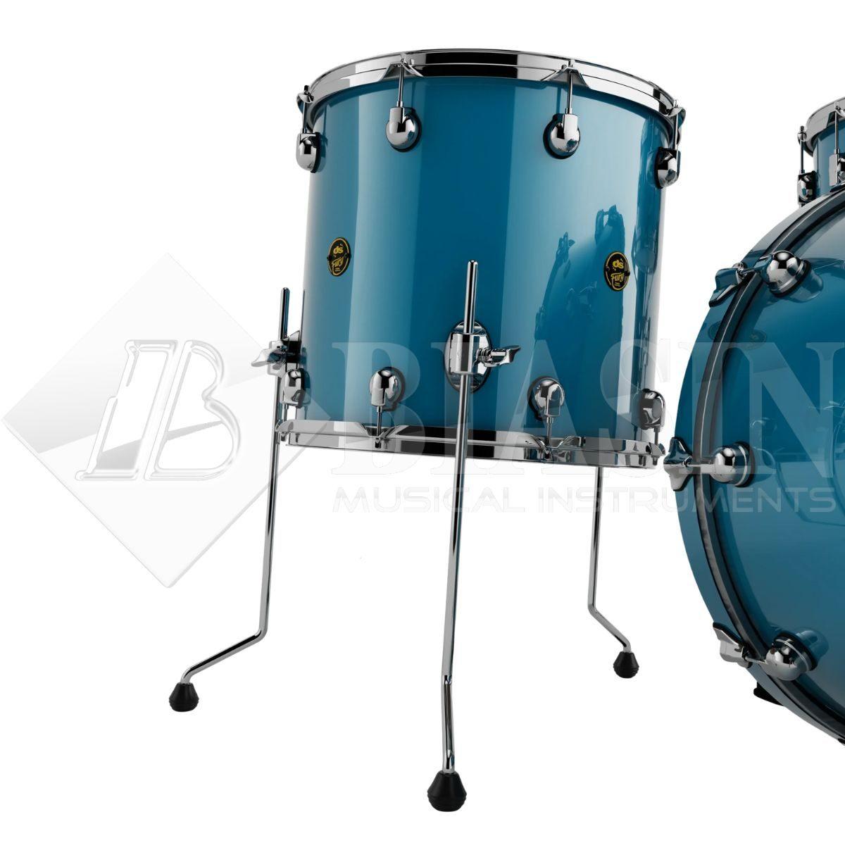 DS DRUM Fury Studio Kit Maple Shell Pack 4 pezzi Metallic Teal Lacquer 22/10/12/16