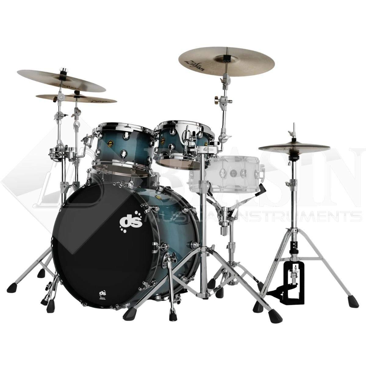 DS DRUM Fury Studio Kit Maple Shell Pack 4 pezzi Petrol Burst Lacquer 22/10/12/16