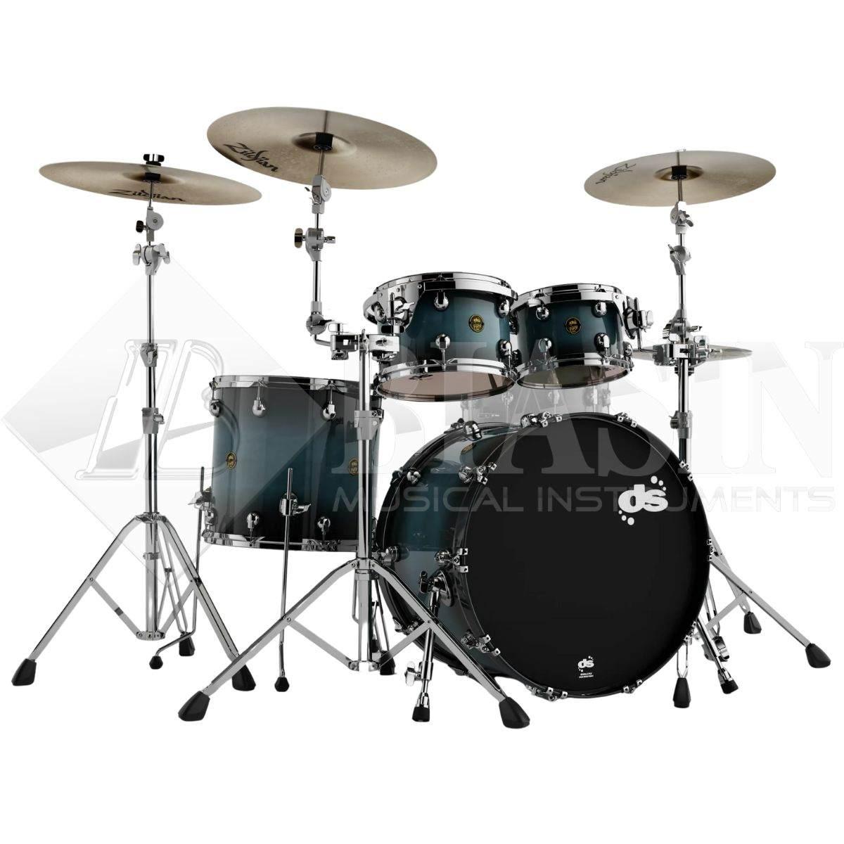 DS DRUM Fury Studio Kit Maple Shell Pack 4 pezzi Petrol Burst Lacquer 22/10/12/16