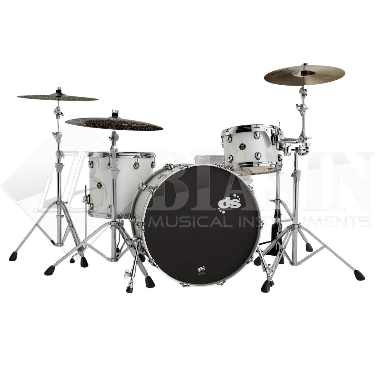 DS DRUM Fury Rock Kit Maple Shell Pack 3 pezzi White Pearl Lacquer 24/13/16