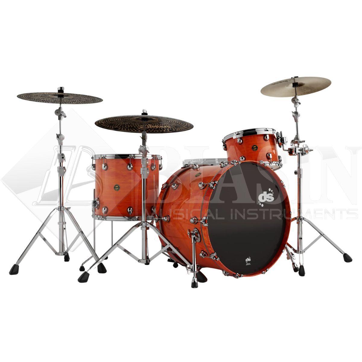DS DRUM Fury Rock Kit Maple Shell Pack 3 pezzi Tangerine Lacquer 24/13/16