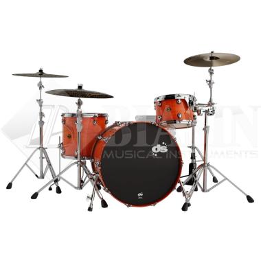 DS DRUM Fury Rock Kit Maple Shell Pack 3 pezzi Tangerine Lacquer 24/13/16