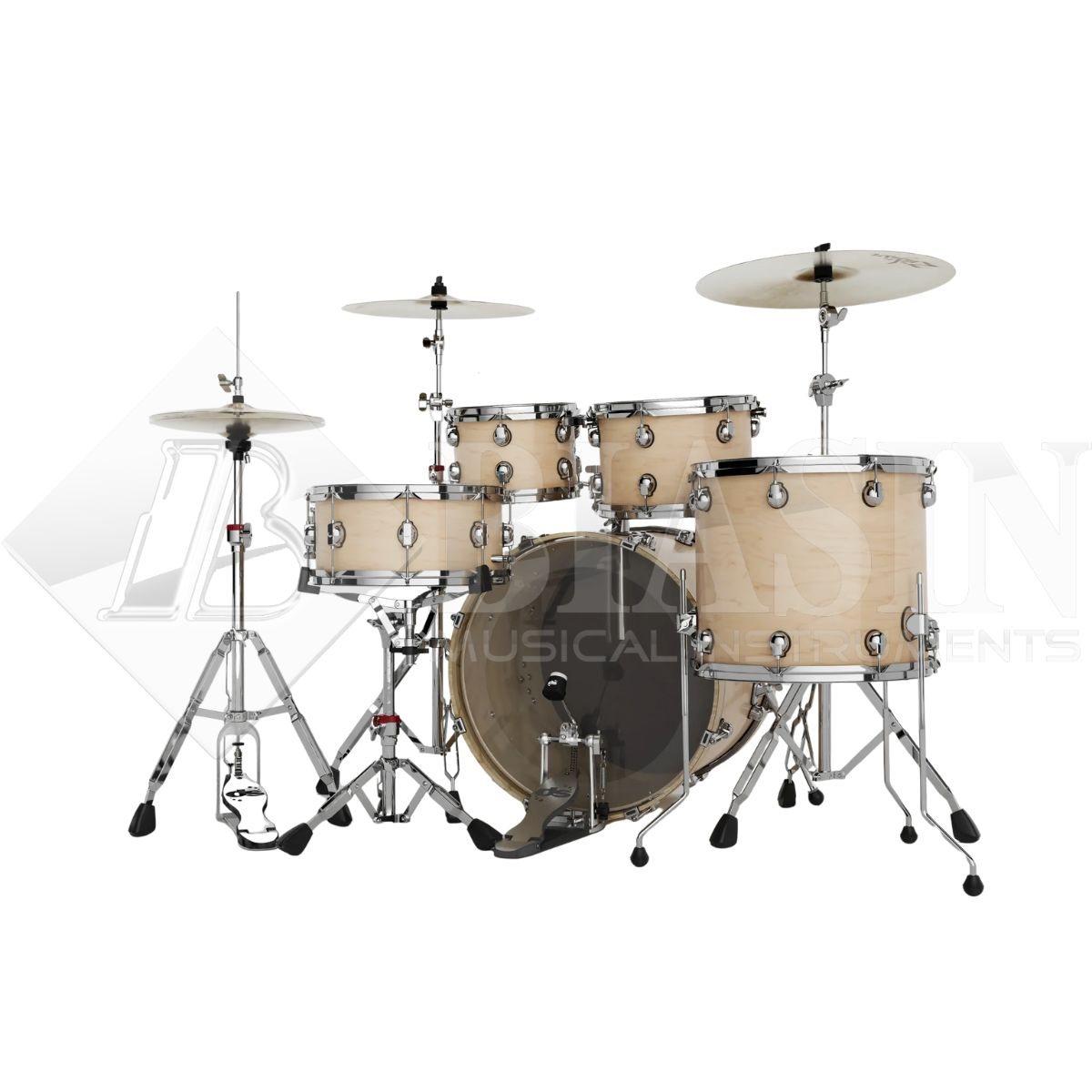 DS DRUM GrooveMaster Studio Kit Birch 5 pezzi Natural Hard Satin 22/10/12/16/14SD + Hardware 300 Series