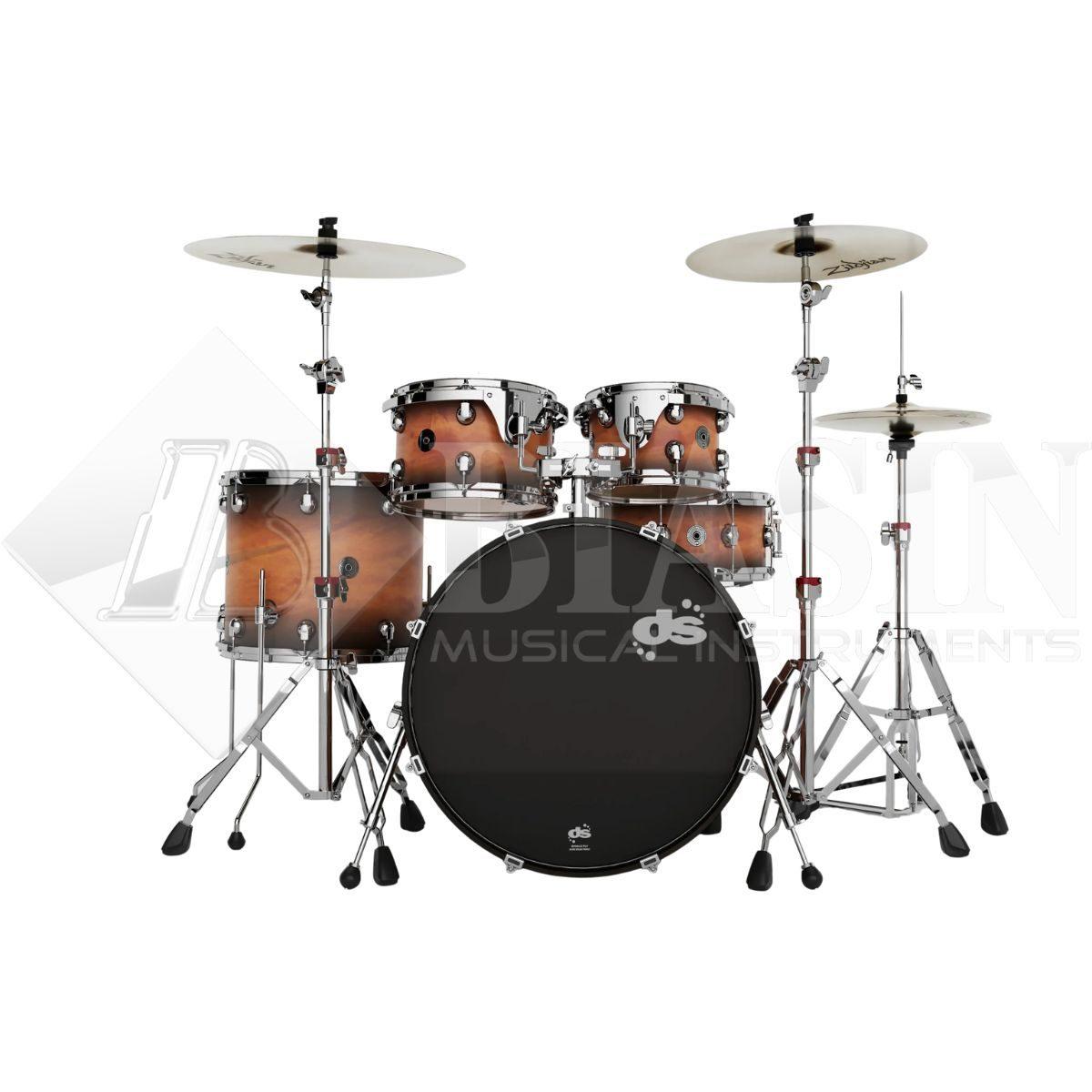 DS DRUM GrooveMaster Studio Kit Birch Shell Pack 5 pezzi Amber Burst 22/10/12/16/14SD
