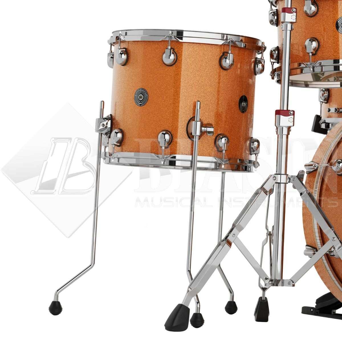 DS DRUM GrooveMaster Club Kit Birch Shell Pack 5 pezzi Orange Galaxy Wrap 20/10/12/14/14SD