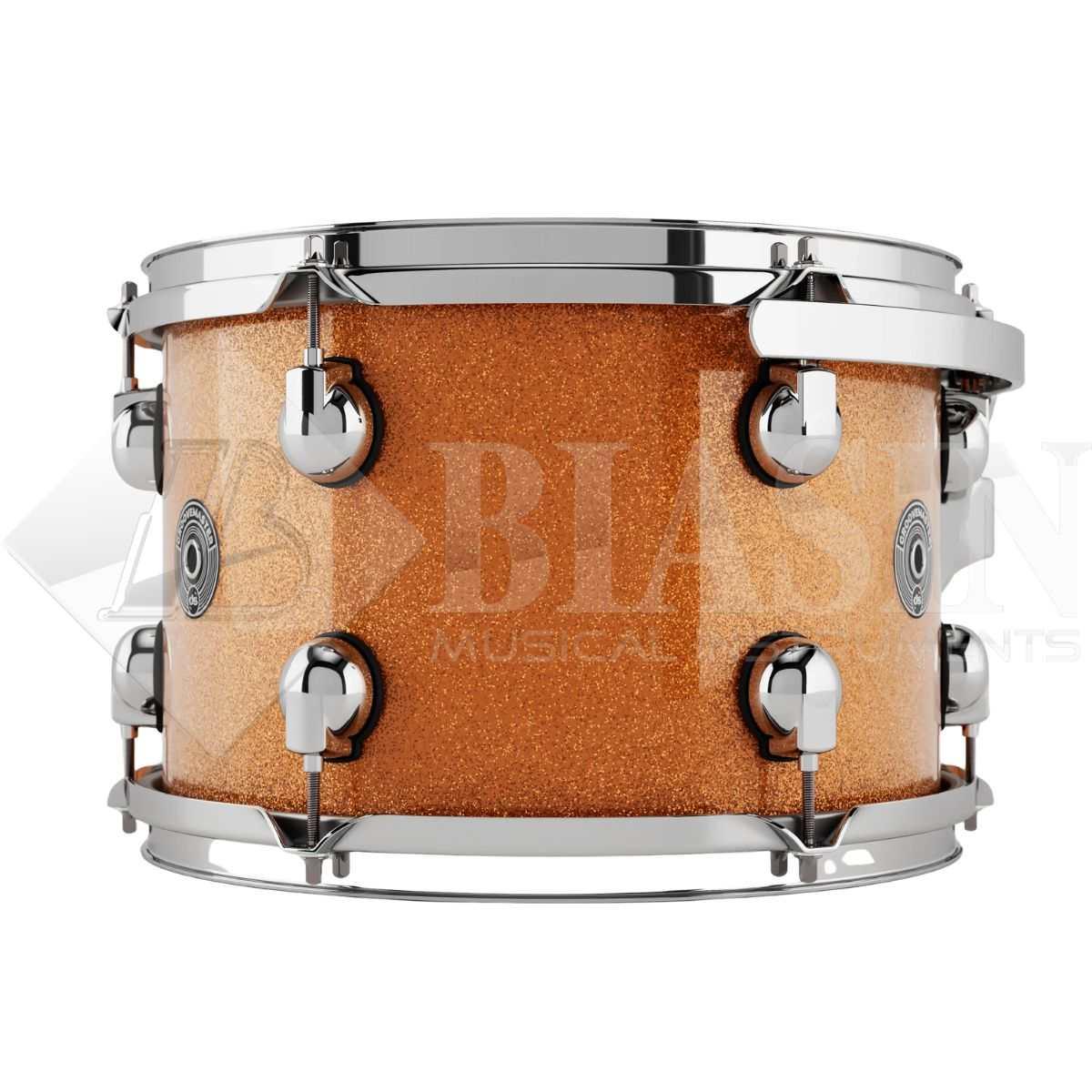 DS DRUM GrooveMaster Club Kit Birch Shell Pack 5 pezzi Orange Galaxy Wrap 20/10/12/14/14SD