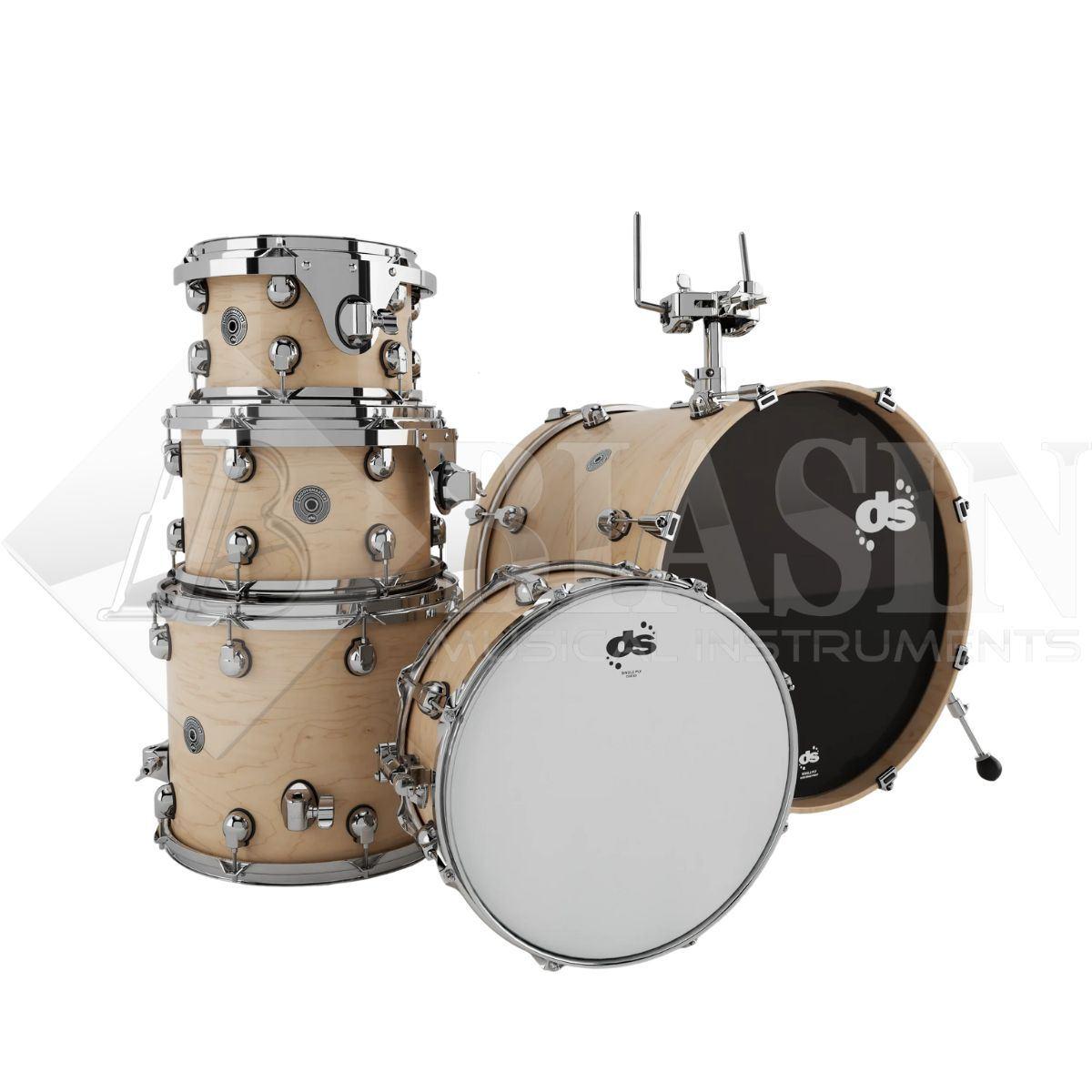 DS DRUM GrooveMaster Club Kit Birch Shell Pack 5 pezzi Natural Hard Satin 20/10/12/14/14SD