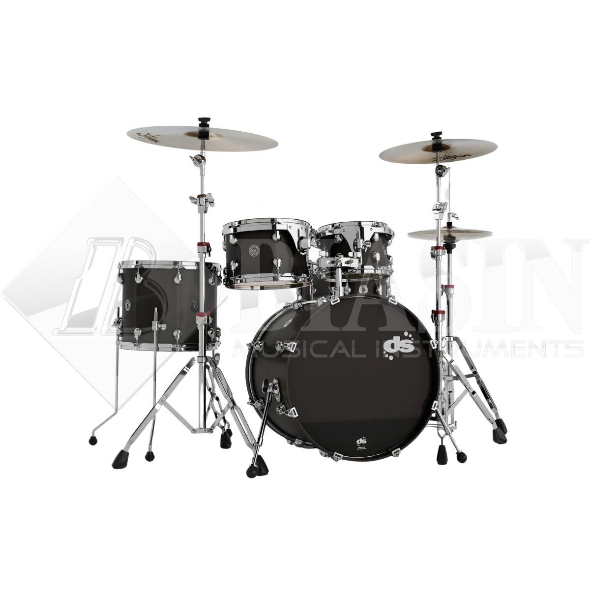 DS DRUM GrooveMaster Club Kit Birch Shell Pack 5 pezzi Black Mist Stain Hard Satin 20/10/12/14/14SD