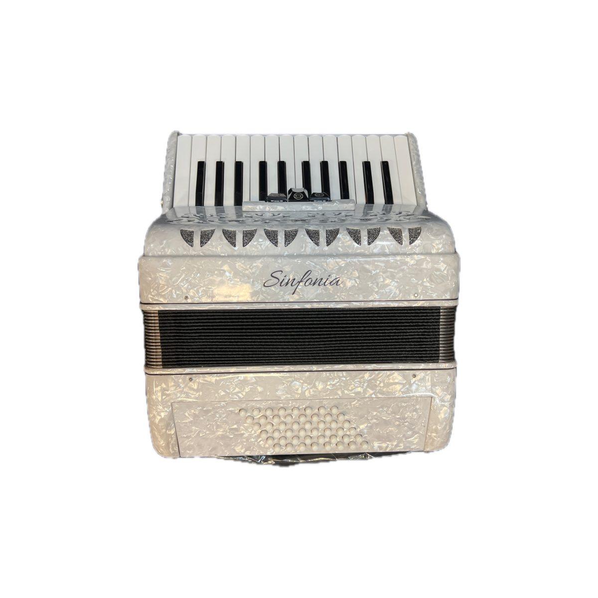 Sinfonia fisarmonica 48 bassi white