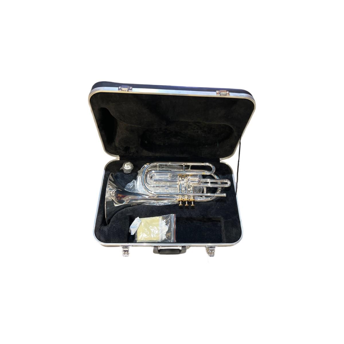 BBRASS 90S TROMBONE MARCHING IN Bb  SILVER PLATED