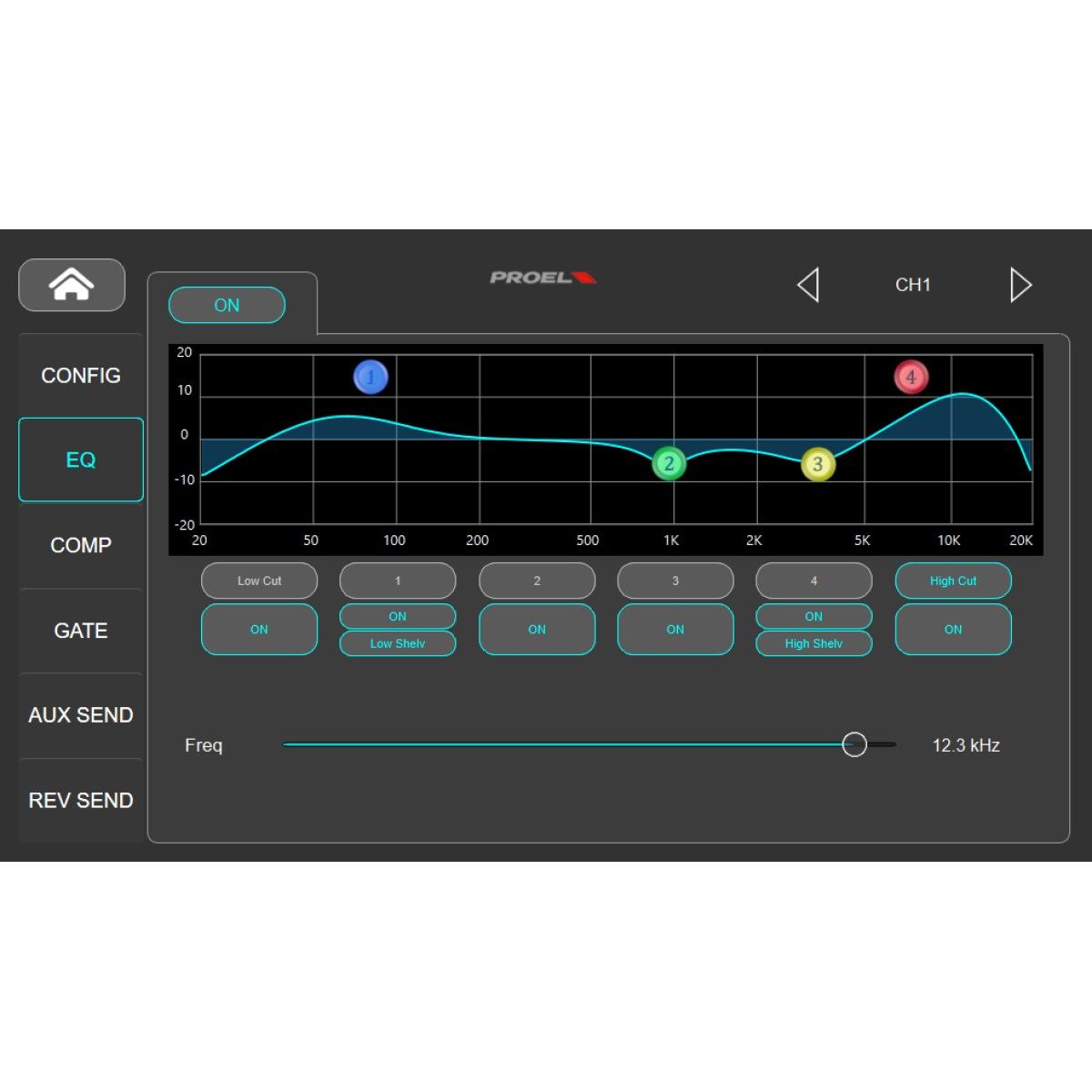 Proel digipad8 mixer digitale 8 canali