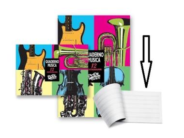 Quaderno piccolo pentagrammato 16 fogli