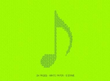 Quaderno di musica 24 pagine 5 righi