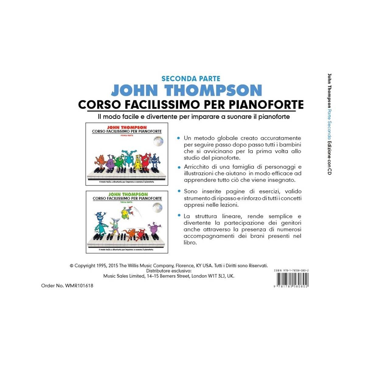Corso facilissimo di pianoforte vol.2 thompson