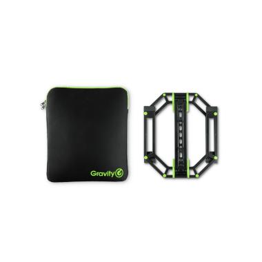 GRAVITY LTS 01 B SET 1 - Supporto regolabile per laptop e controller, corredato di relativa custodia in neoprene.